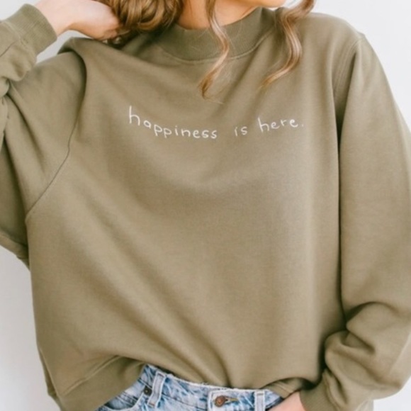 Kristen made happiness is here crew neck - Picture 2 of 6